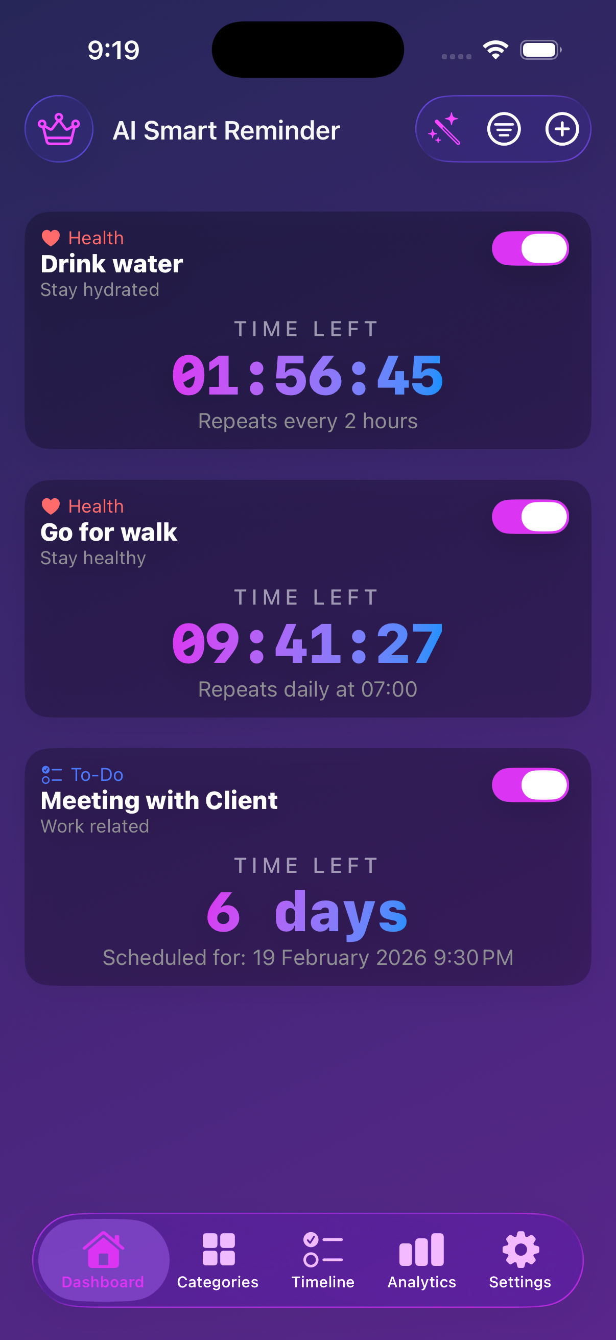 AI Smart Reminder App preview